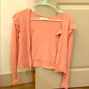 Pink Zara Ruffle Cardigan